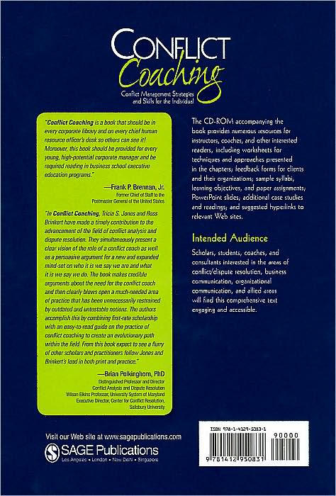 Conflict Coaching: Conflict Management Strategies and Skills for the Individual