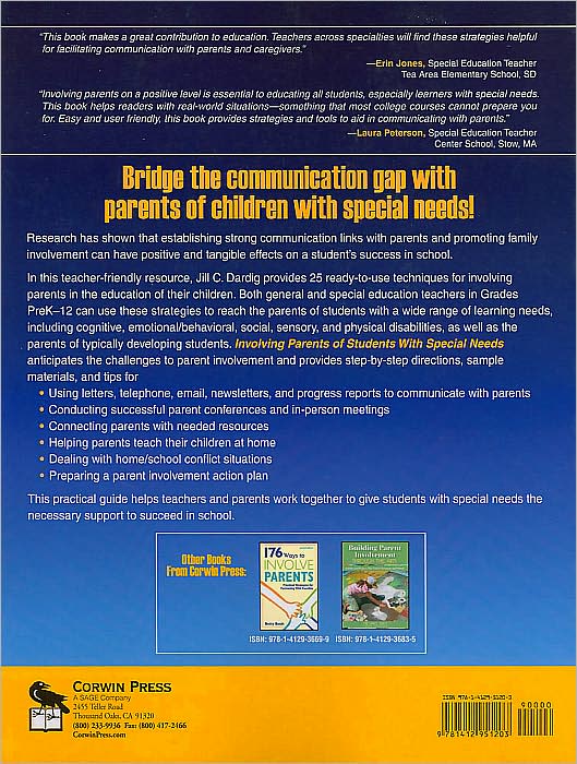 Involving Parents of Students With Special Needs: 25 Ready-to-Use Strategies