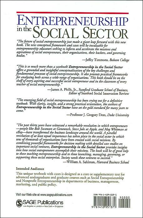 Entrepreneurship in the Social Sector