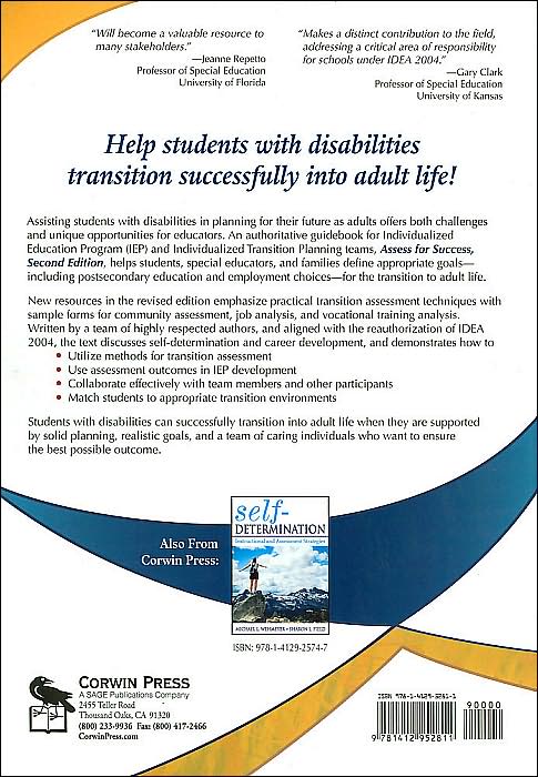 Assess for Success: A Practitioner's Handbook on Transition Assessment
