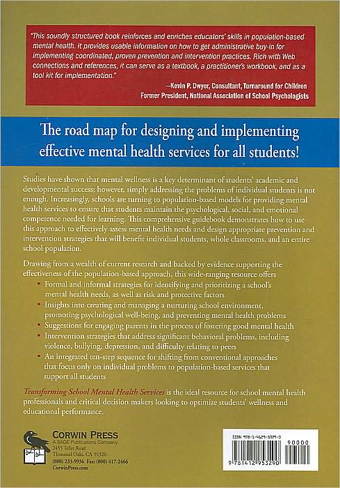 Transforming School Mental Health Services: Population-Based Approaches to Promoting the Competency and Wellness of Children