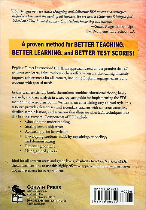 Explicit Direct Instruction (EDI): The Power of the Well-Crafted, Well-Taught Lesson