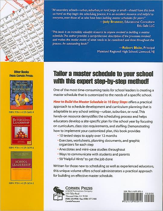 How to Build the Master Schedule in 10 Easy Steps: A Guide for Secondary School Administrators