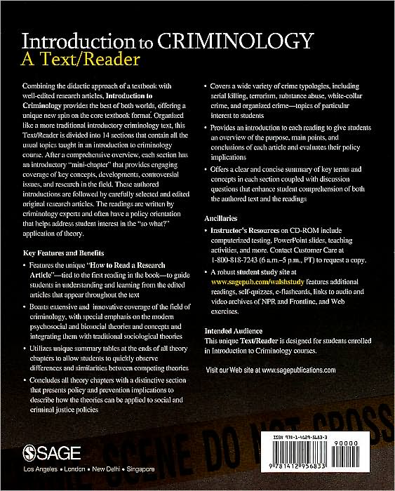 Introduction to Criminology: A Text/Reader