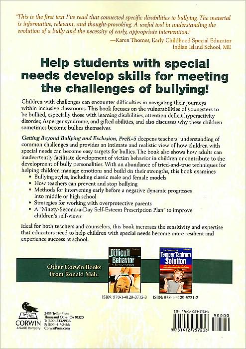 Getting Beyond Bullying and Exclusion, PreK-5: Empowering Children in Inclusive Classrooms