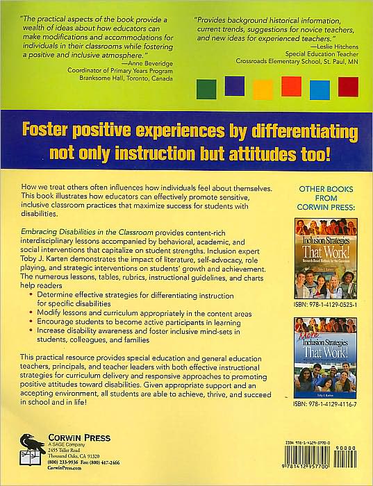 Embracing Disabilities in the Classroom: Strategies to Maximize Students? Assets