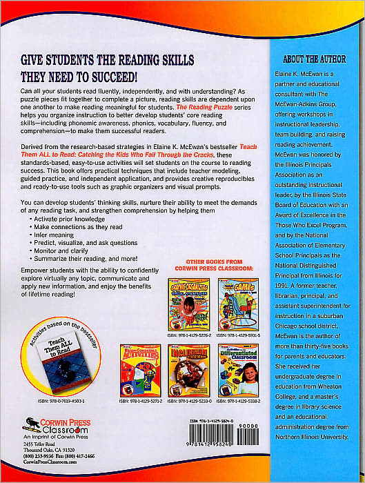 The Reading Puzzle: Comprehension, Grades K-3