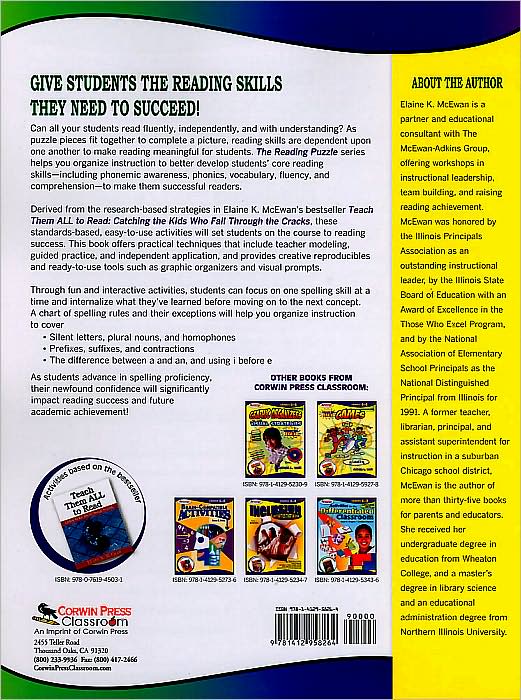 The Reading Puzzle: Spelling, Grades 4-8
