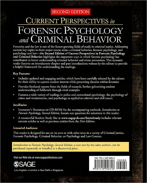 Current Perspectives In Forensic Psychology And Criminal Behavior