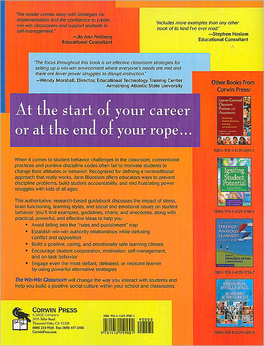 The Win-Win Classroom: A Fresh and Positive Look at Classroom Management