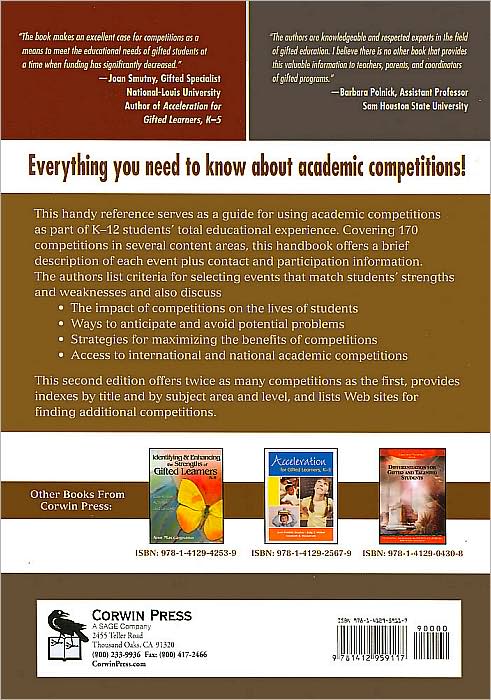 Academic Competitions for Gifted Students: A Resource Book for Teachers and Parents