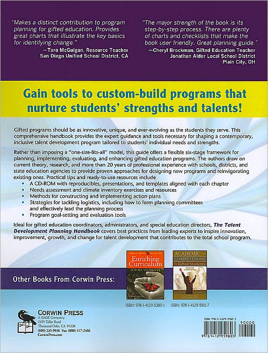 The Talent Development Planning Handbook: Designing Inclusive Gifted Programs