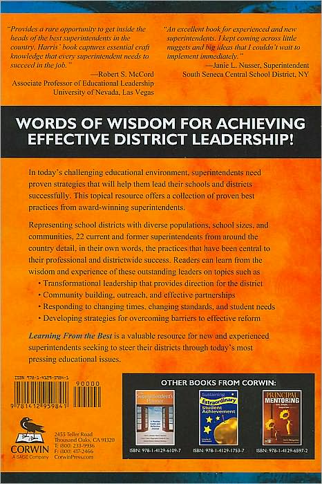 Learning from the Best: Lessons from Award-Winning Superintendents