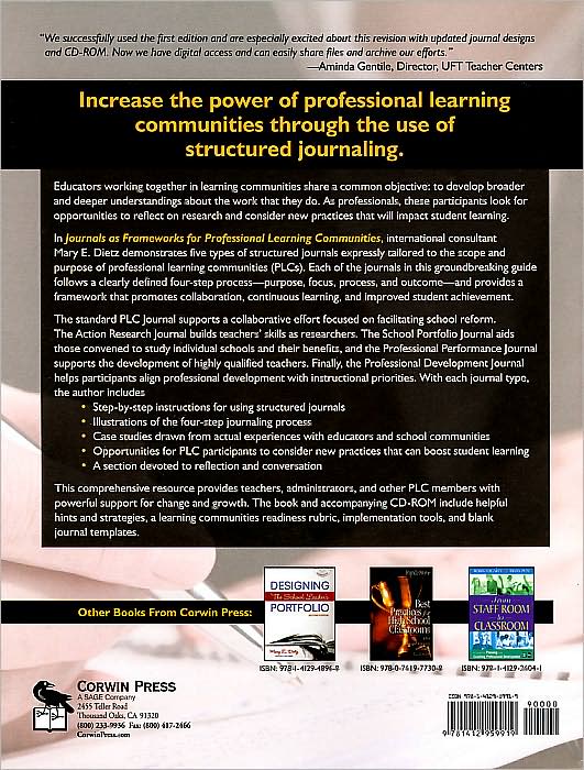 Journals as Frameworks for Professional Learning Communities