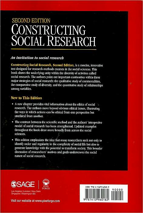 Constructing Social Research: The Unity and Diversity of Method