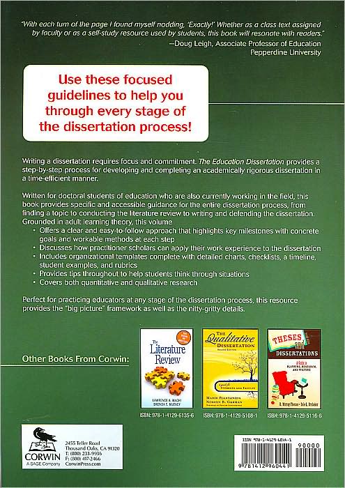 The Education Dissertation: A Guide for Practitioner Scholars