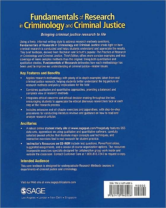 Fundamentals of Research in Criminology and Criminal Justice