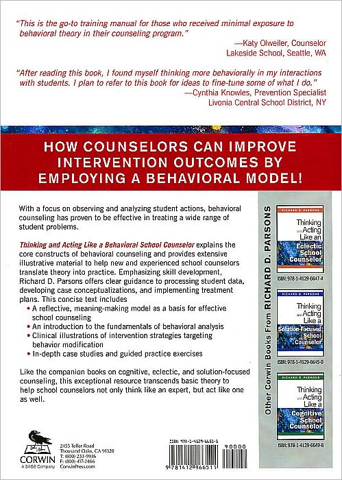 Thinking and Acting Like a Behavioral School Counselor