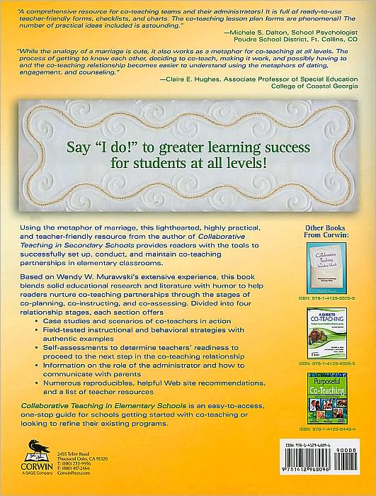 Collaborative Teaching in Elementary Schools: Making the Co-Teaching Marriage Work!