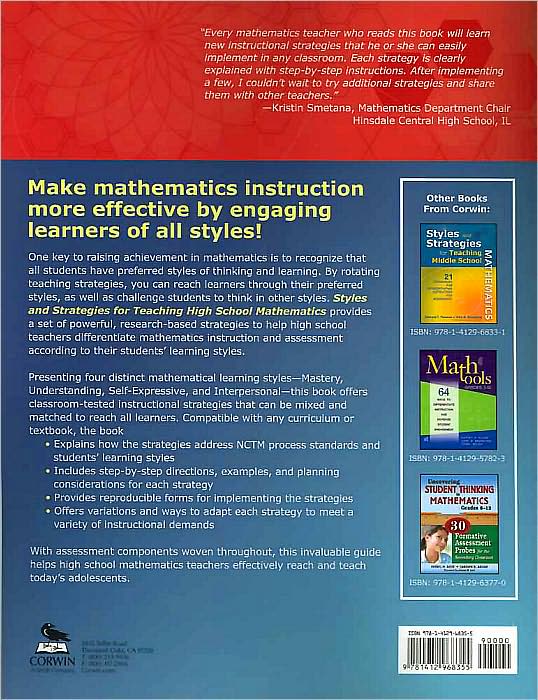 Styles and Strategies for Teaching High School Mathematics: 21 Techniques for Differentiating Instruction and Assessment