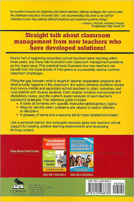 From Lesson Plans to Power Struggles, Grades 6-12: Classroom Management Strategies for New Teachers