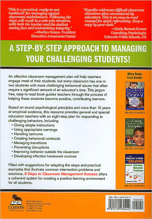8 Steps to Classroom Management Success: A Guide for Teachers of Challenging Students