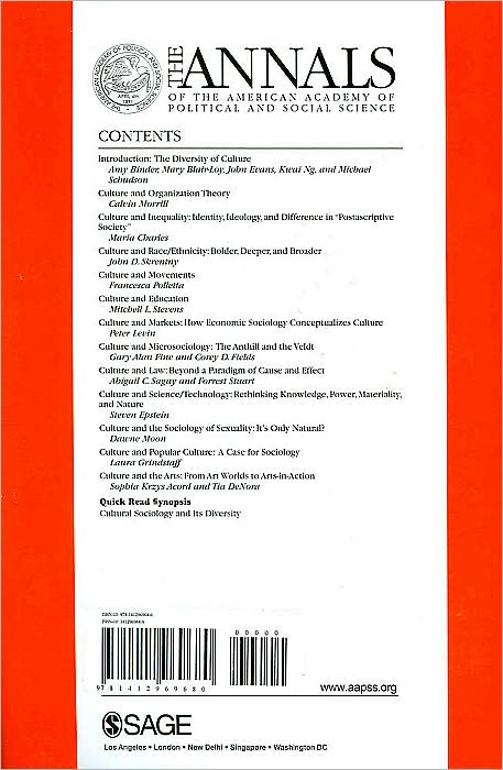 Cultural Sociology and Its Diversity (The ANNALS Volume 619 September 2008)