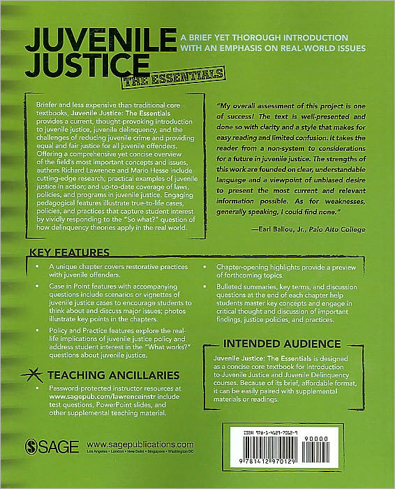 Juvenile Justice: The Essentials