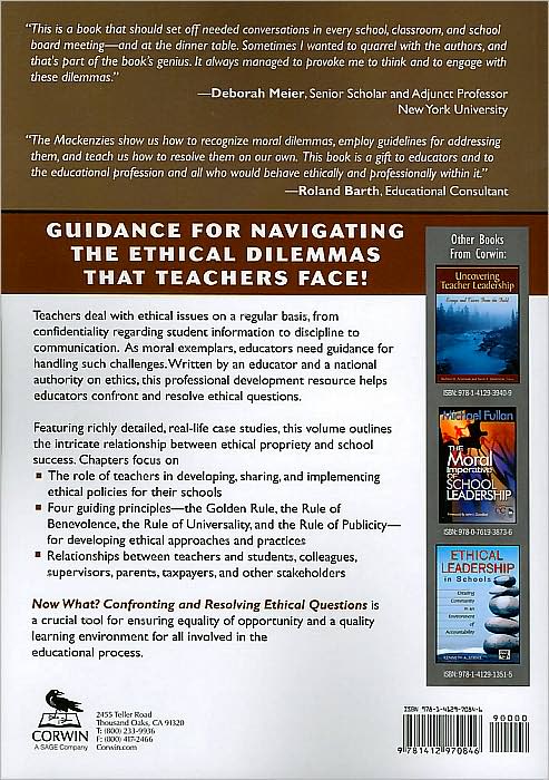 Now What? Confronting and Resolving Ethical Questions: A Handbook for Teachers