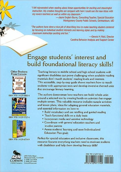 Literacy Beyond Picture Books: Teaching Secondary Students with Moderate to Severe Disabilities