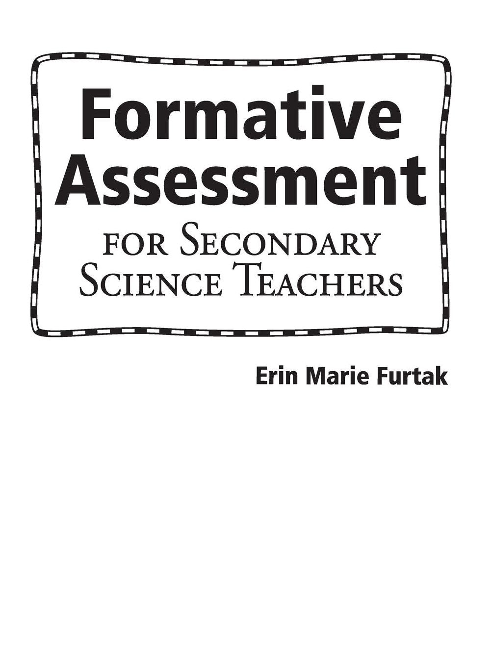 Formative Assessment for Secondary Science Teachers