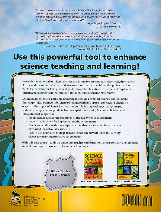 Formative Assessment for Secondary Science Teachers