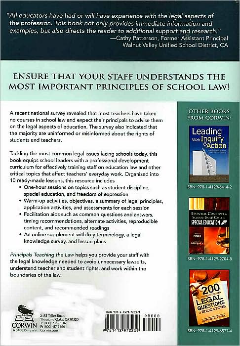Principals Teaching the Law: 10 Legal Lessons Your Teachers Must Know