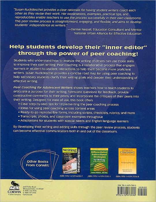 Peer Coaching for Adolescent Writers