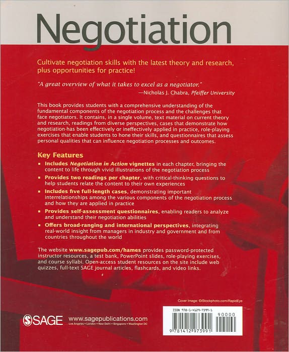 Negotiation: Closing Deals, Settling Disputes, and Making Team Decisions