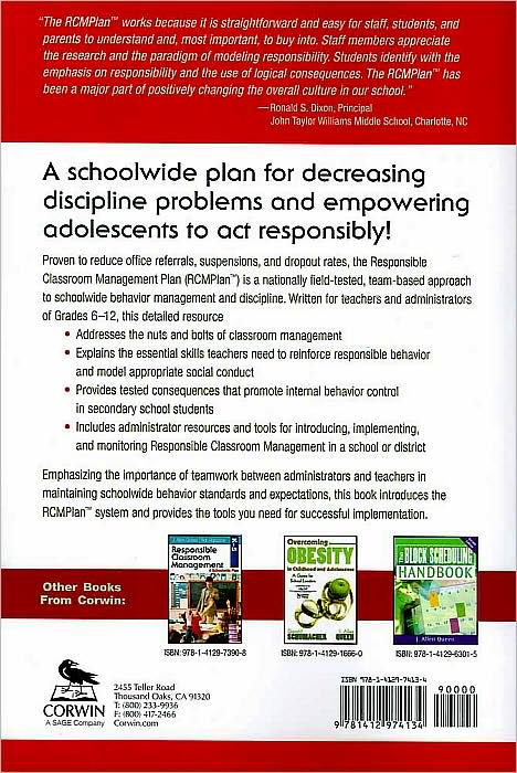 Responsible Classroom Management, Grades 6-12: A Schoolwide Plan