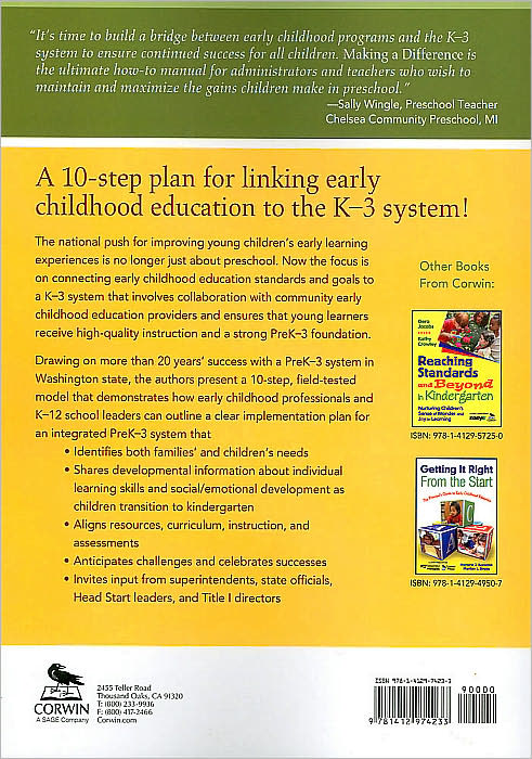 Making a Difference: 10 Essential Steps to Building a PreK-3 System