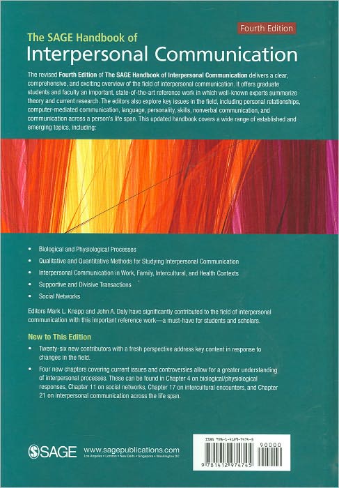 The SAGE Handbook of Interpersonal Communication
