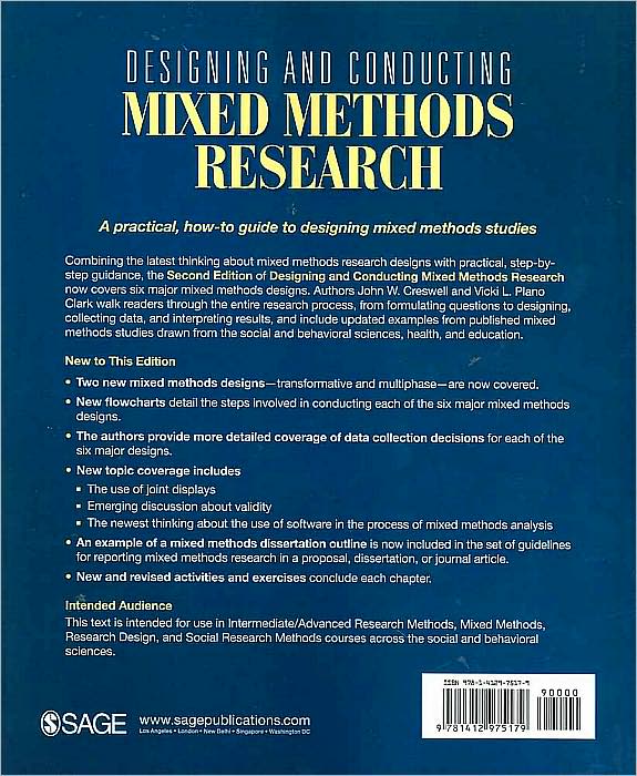 Designing and Conducting Mixed Methods Research