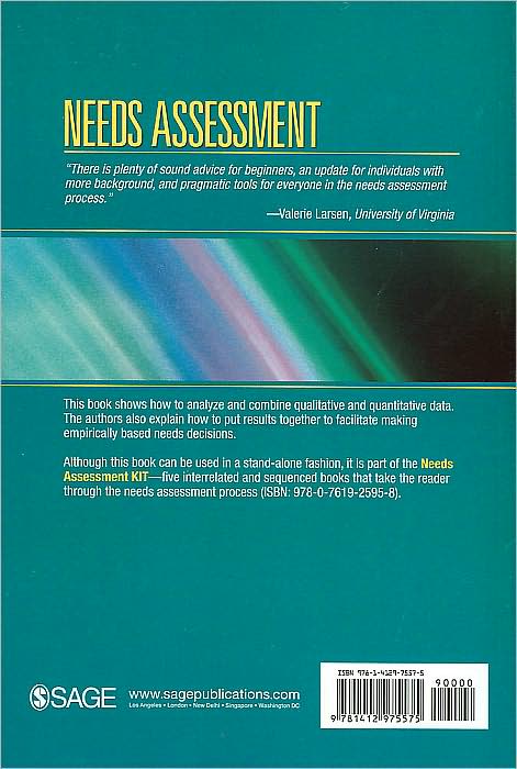 Needs Assessment: Analysis and Prioritization (Needs Assessment Series)