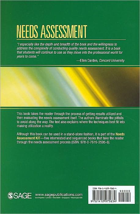 Needs Assessment Phase III: Taking Action for Change (Needs Assessment Series #5)