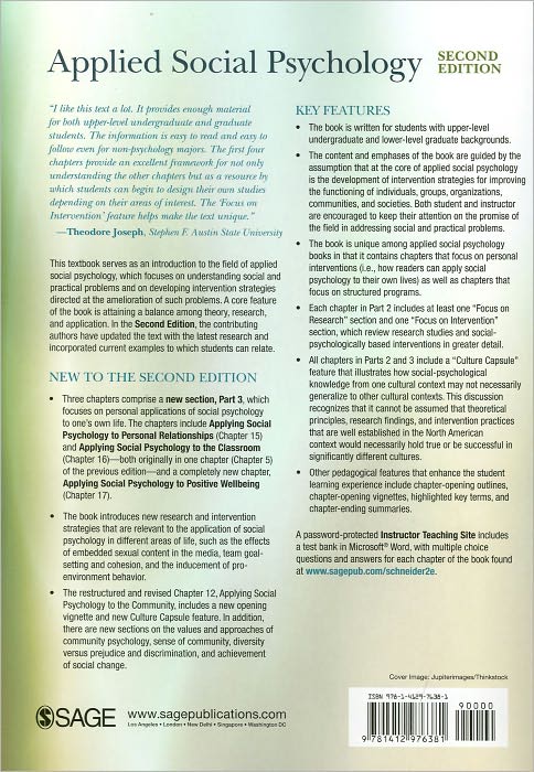 Applied Social Psychology: Understanding and Addressing Social and Practical Problems