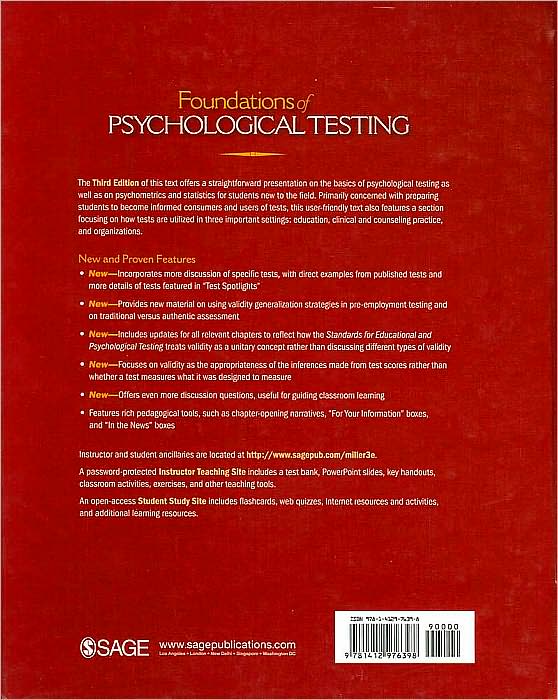 Foundations of Psychological Testing: A Practical Approach