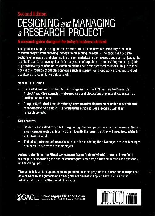 Designing and Managing a Research Project: A Business Student's Guide