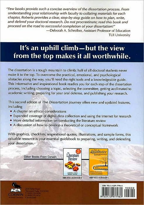 The Dissertation Journey: A Practical and Comprehensive Guide to Planning, Writing, and Defending Your Dissertation