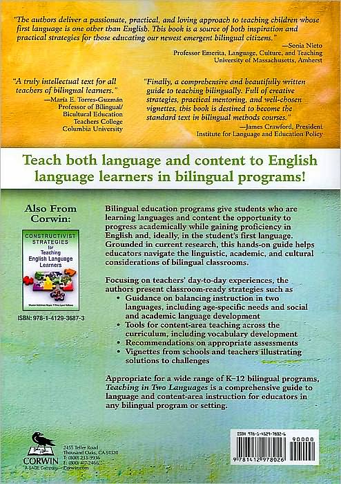 Teaching in Two Languages: A Guide for K-12 Bilingual Educators