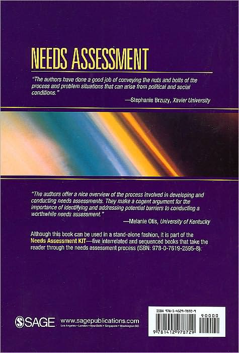 Needs Assessment Phase I: Getting Started (Needs Assessment Series)