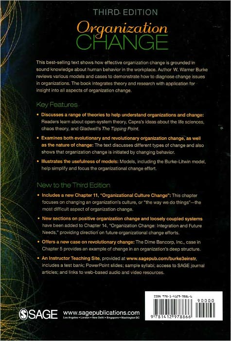 Organization Change: Theory and Practice