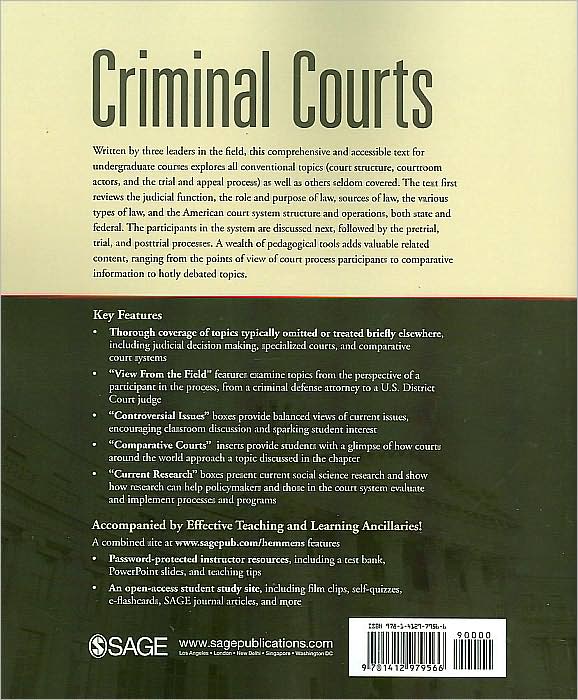 Criminal Courts: A Contemporary Perspective