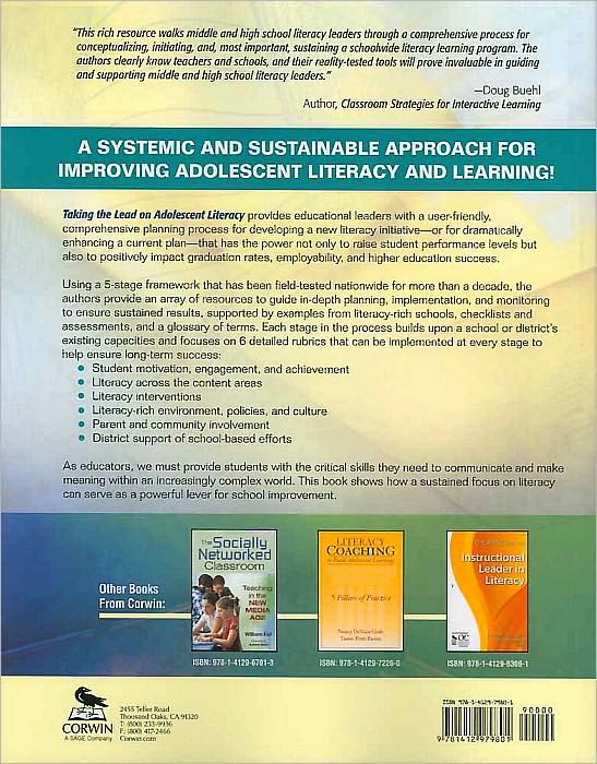 Taking the Lead on Adolescent Literacy: Action Steps for Schoolwide Success